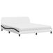 vidaXL Lit avec matelas "Dover" similicuir blanc et noir 160x200 cm
