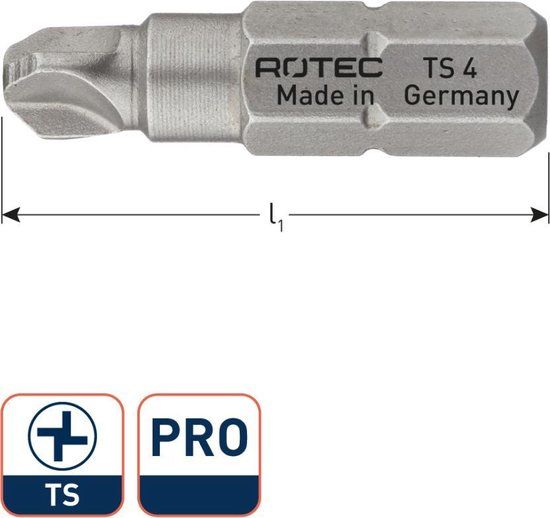 Rotec PRO Insertbit TS6 L= 25mm C 6,3 BASIC - 8151006
