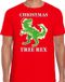 Bellatio Decorations Christmas tree rex Kerstshirt / Kerst t-shirt rood voor heren - Kerstkleding / Christmas outfit XXL
