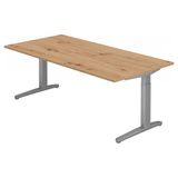 hjh OFFICE PRO XTRA XB 2E SS Bureau - 200 x 100 Tafelhoogte I In hoogte verstelbaar Knoestige Eiken