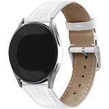 Strap-it Samsung Bracelet cuir motif crocodile Samsung Galaxy Watch 4 Classic 42mm (blanc)