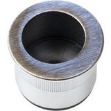 Fimet Poignée coquille H1860 Poignée frontale à tirer Ø 29 mm pour portes coulissantes chromé mat