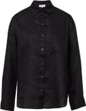 s.Oliver Oversized blouse van puur linnen zwart