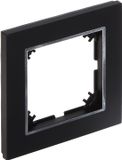 Elektro-Plast Santra - Cadre de recouvrement simple - Noir et Argent - Matériau ABS - IP20