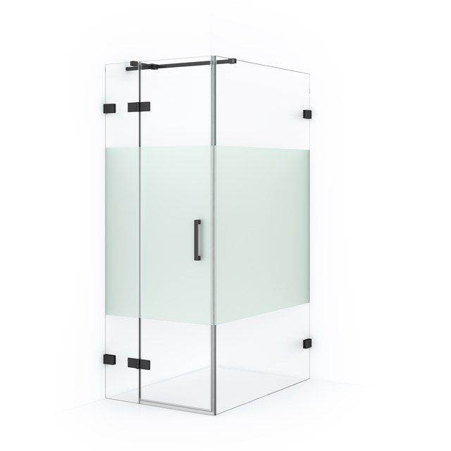 Maxaro Douchecabine Diamond 120x80cm 8mm Helder Veiligheidsglas Zwart Chroom