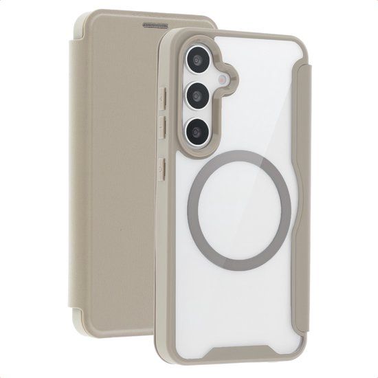 imoshion Transparante Bookcase met MagSafe voor Samsung Galaxy S24 / S25 - Beige