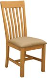 vidaXL Eetkamerstoel 2 stuks Massief Eikenhout Beige 45 x 59,5 x 100 cm