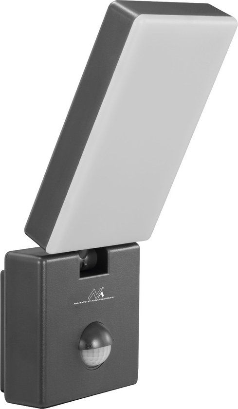 Maclean MCE516 GR - LED Buitenlamp met PIR Bewegingsmelder - 10W - 800lm - 4000K - IP65 - Grijs