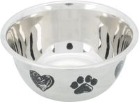 Trixie Voerbak Hond Print Schets Hart Pootje Gepoedercoat 500 ml 13 cm