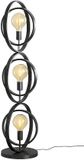 Naamloos Vloerlamp Turn Around 3 lichts H 124 cm mat zwart