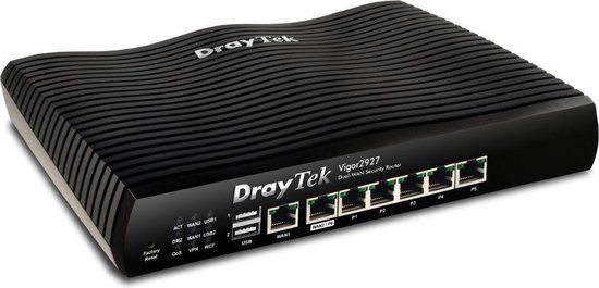 Draytek Vigor 2927 - Dual WAN Router - Gigabit - 5x LAN - 2x USB - Zwart