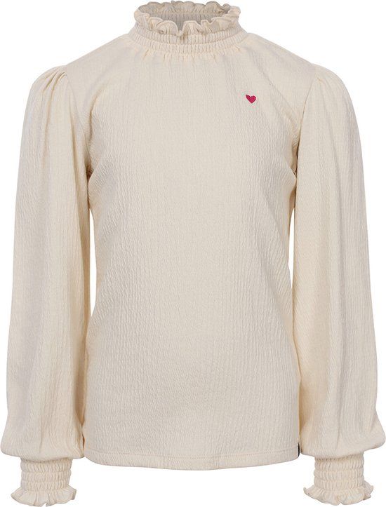 LOOXS Little Meisjes T-Shirt - 110 - Gebroken Wit - Katoen