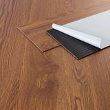 ML-Design Deluxe PVC klevende vinyl vloerbedekking rode eik bruin 2 mm dik