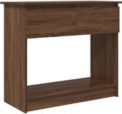 vidaXL Wandtafel met lades, bruin eikenkleurig, 85,5x38,5x74,5 cm