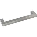 Accuride MG.214192.20 Technik-Team Ladegreep Megrez LA 192 mm, Breedte 207 mm, Meubelgreep Hoekig, Geborsteld Roestvrij Staal, Zilver