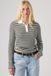 Levi's Rory polo à manches longues - Femme - M - Noir / Gigi Stripe Anthracite Night