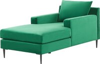 GUERET Chaise Longue - Green Velvet - Modern Design - 165cm
