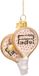 Vondels Boule de Noël - Raquette de Padel 9.5cm en Verre, Couleur Rose, 1 Pièce
