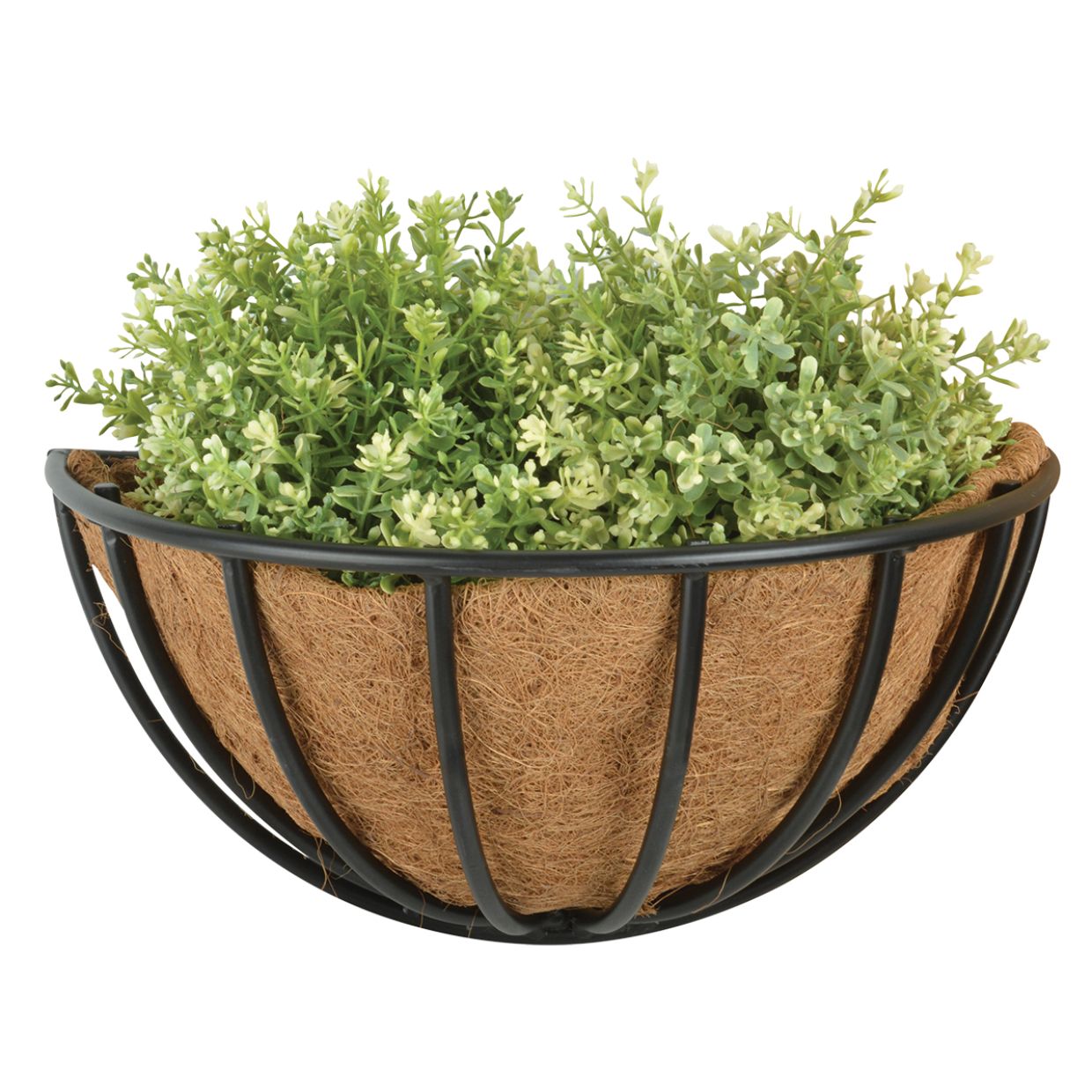 Esschert Design Metalen hanging basket/ruif voor aan de wand/muur 35 x 20 cm - Hangende bloembakken