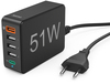 Hama 51W USB-C & USB-A Charger - Quick Charge 3.0 - Black