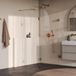 Brauer Void Inloopdouche Helder Glas 120 x 200 cm met Zijwand 30 cm incl. Glascoating PVD Koper Geborsteld