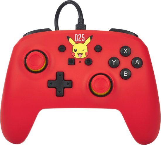 PowerA Bedrade Controller voor Nintendo Switch - Lachende Pikachu