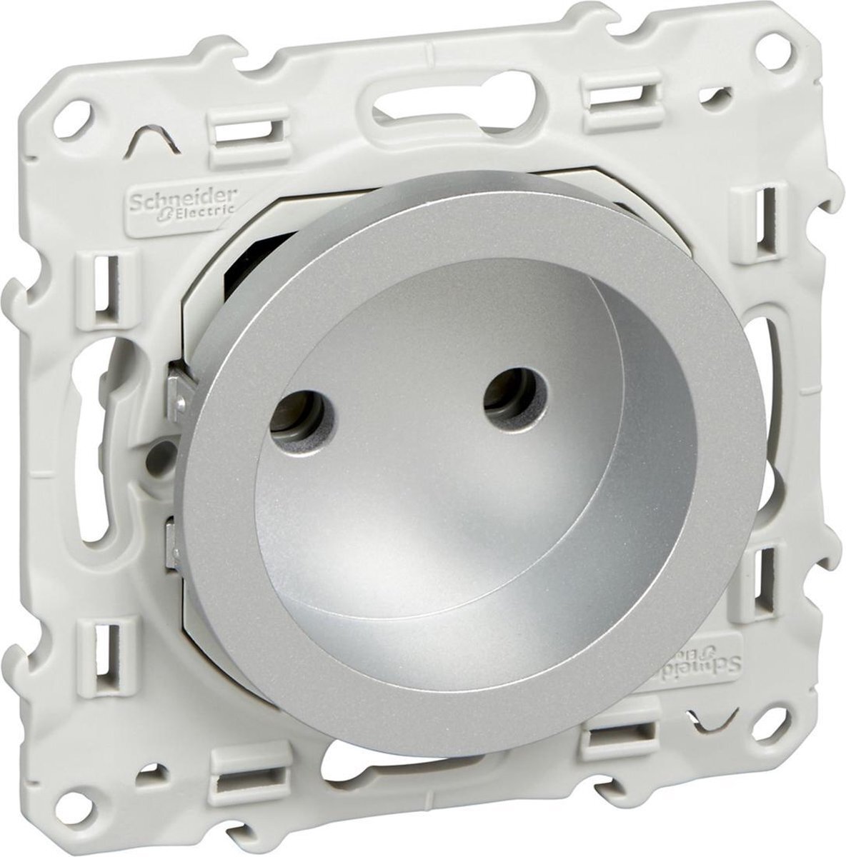 SCHNEIDER ELECTRIC Stopcontact - Inbouw - Aluminium - Odace - - S530033