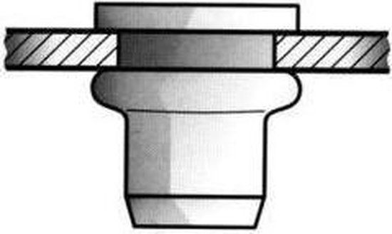 Gesipa 1433706 Blindklinkmoer M6 Staal 250 stuks