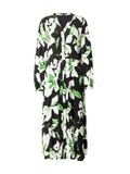 Comma Jurk limoen / zwart / offwhite