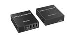 PremiumCord USB 3.0 extender met 4 poorten op Cat5E/Cat6/Cat6A tot 100m, 5Gbit/s, RJ45, Ethernet, metalen behuizing, zwart