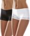 Merry Style Dames Boxershort Onderbroek - Katoen - Regular Taille - 2-Pack - MS-GAB-55-Boxer-2P - (2Pack) Zwart/Wit - M