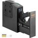 VEVOR Coffre-fort pour pistolet en acier Coffre-fort biométrique pour 1 pistolet 3 moyens de déverrouillage par empreintes digitales Clés Combinaison pour bijoux Armes de poing Domicile 25,5x9,5x32 cm