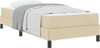 vidaXL Boxspringbed Crème 90 x 200 cm Stof