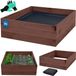 KOTARBAU® Moestuinbak, Verhoogd Tuinbed, Geïmpregneerd Hout, 120 x 120 x 27 cm, Bruin