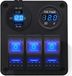 ProRide Schakelpaneel 12V voor Auto/Boot - USB Lader 2 Poorten met Voltmeter - 5V/2.4A - DS2114B - 3 Schakelaars