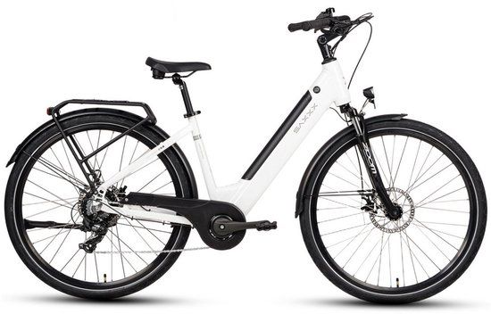 Saxonette SAXXX E-Bike Stadsfiets 28 Inch Wit
