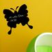 Ambiance Sticker Schoolbordsticker - uitwisbare zelfklevende muurstickers - VLINDER - 90x90cm