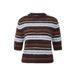 s.Oliver Curve Plus Size gebreide gestreepte trui - bruin/lichtblauw