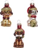 Kaemingk B.V. Hund Glas hängend l4b3,5h7 cm a3 Transparent