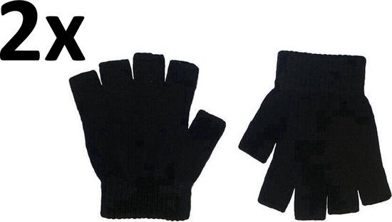 Vingerloze Handschoenen 2 PACK - Fingerless Gaming Gloves - Unisex - Zwart
