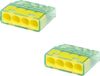 BES LED Vintex Lasklem - 4 Polig - 0.2-2.5 mm2 - Geel - 2 Stuks