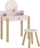 AIYAPLAY Kaptafelset voor kinderen - MDF, grenenhout - 55 x 34 x 82 cm - Roze