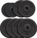 Gorilla Sports Disques d'haltères - 27,5 kg - Plastique - 30 mm