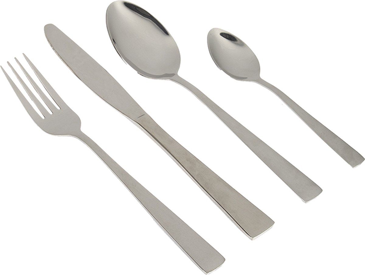 Gimex Bestek Zilver 16-Delig - Campingbestek - Rvs