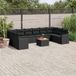 Maison Exclusive - Ensemble de jardin, 11 pièces, avec coussins, noir, en polyrotin