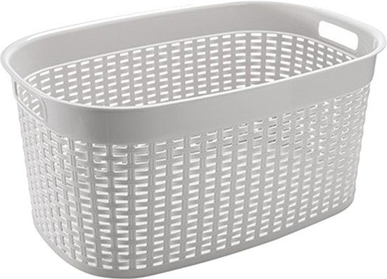 Hega Hogar Rotan Line Wasmand - 44 Liter - Ivoor Wit