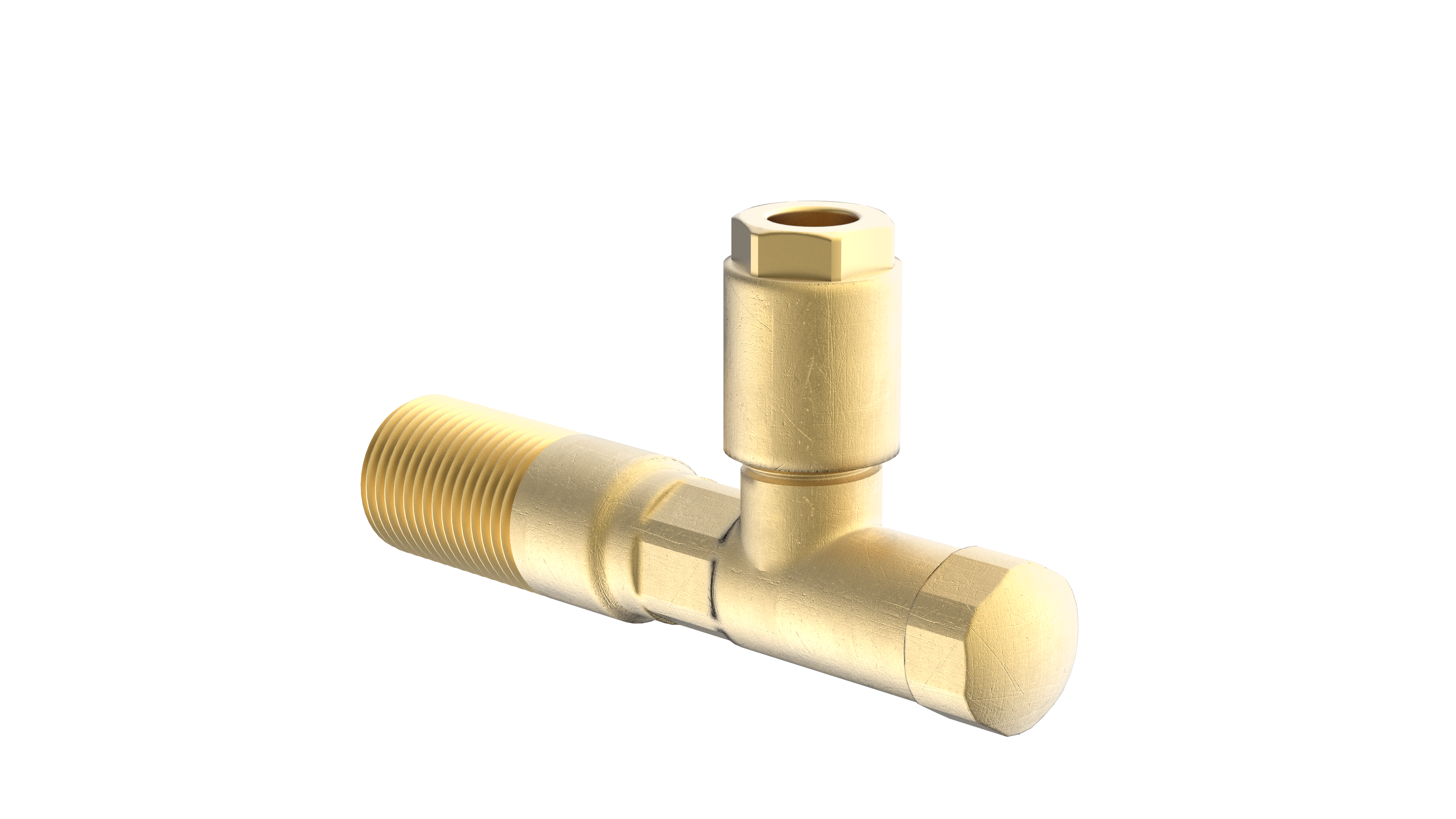 Kirchhoff CHE Haakse-kraan, blank, 1/2"ET x 45 x 10 mmQ, zonder rozet - 986259355