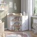 Vicco Aria Commode – 85 x 90 cm met planken en laden Wit/Kunstnijverheid