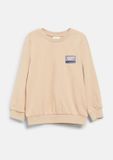 s.Oliver Kinderen Sweatshirt met patch en print op de rug - Beige