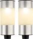 Decoris Solar Tuinlamp - 8 stuks - Metaal - Zilver - 14 cm
